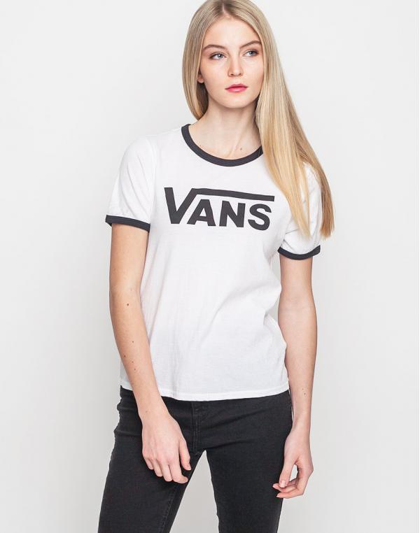 Logo tee Vans Timeless Ringer White - Black