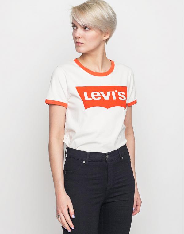Triko Levi´s® Orange Tab Ringer Surf Marshmallow
