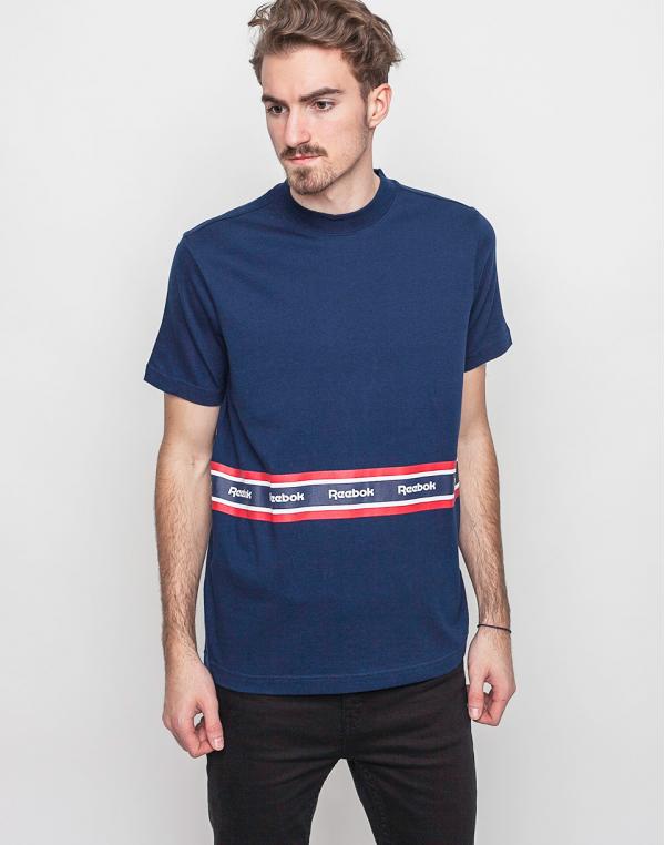 Triko Reebok Printed Tape Co Navy