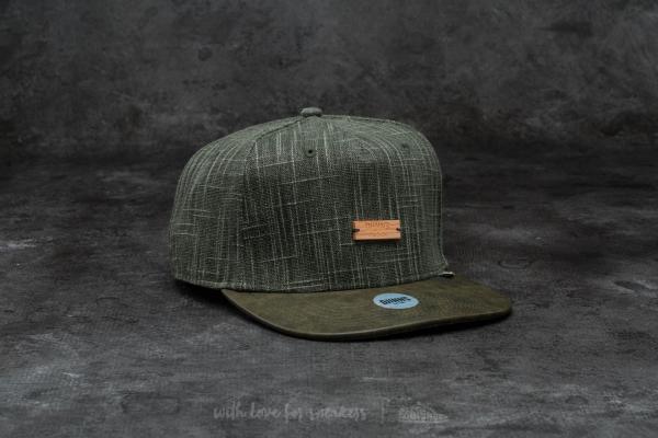 Djinn's 5 Panel Indo Linen Snapback Olive