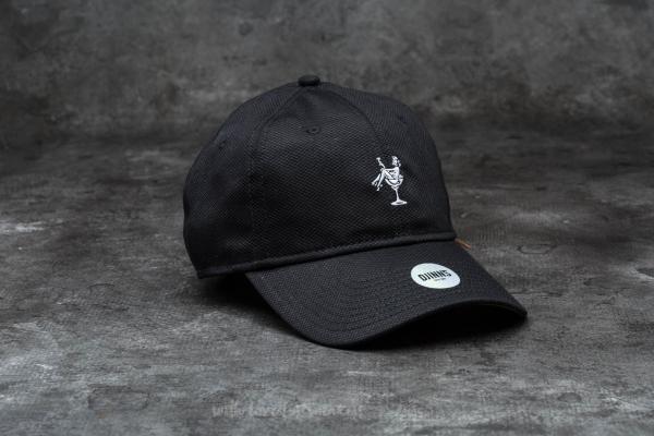 Djinn's 6 Panel Curved Visor Canvas Cap Black