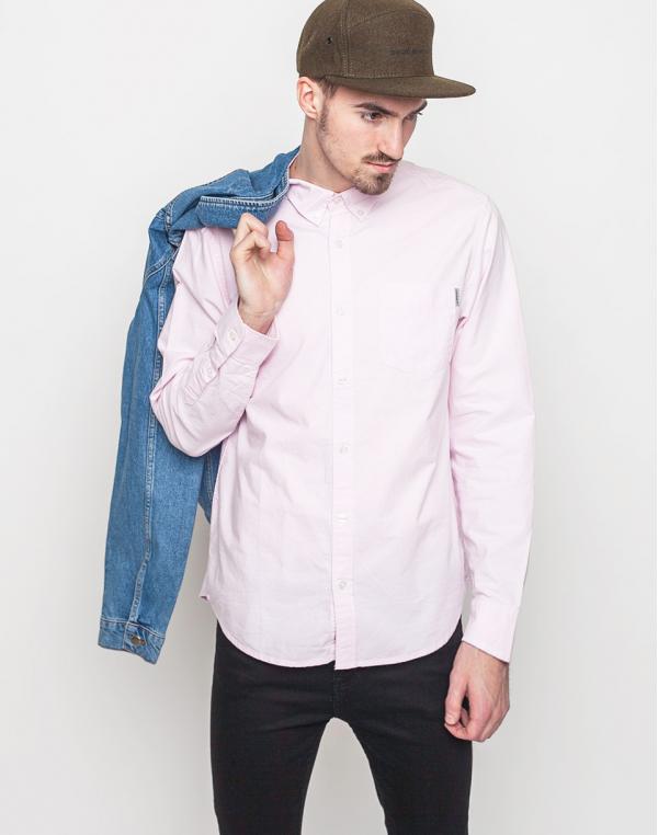 Košile Carhartt WIP Button Down Pocket Vegas Pink
