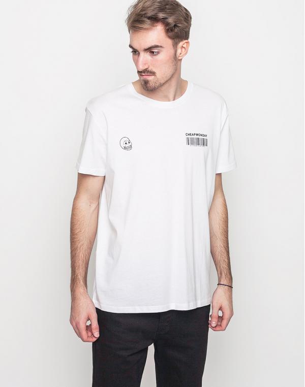 Triko Cheap Monday Standard Barcode White