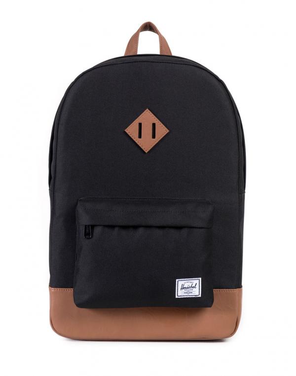 Batoh Herschel Supply Heritage Black/Tan Synthetic Leather