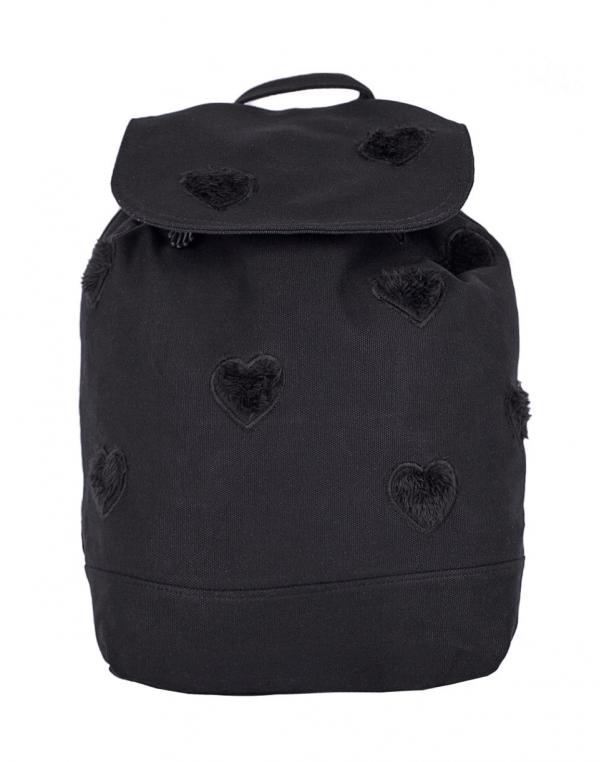 Batoh Lazy Oaf Fluffy Heart Black