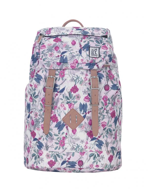 Batoh The Pack Society Premium Pink Botanical Allover