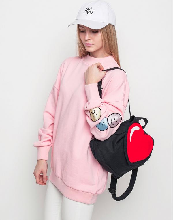 Mikina Lazy Oaf Moody Faces Pink