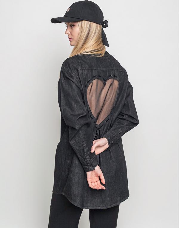 Košile Lazy Oaf Sheer Heart Black