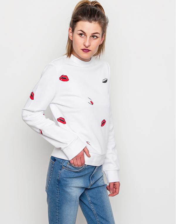 Mikina Cheap Monday Win Makeup white