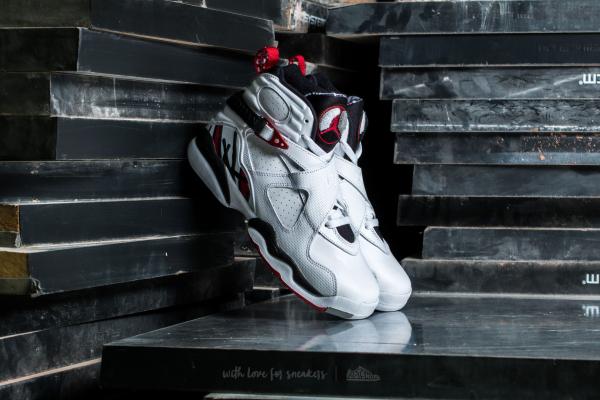 Air Jordan 8 Retro BG White/ Gym Red-Black-Wolf Grey