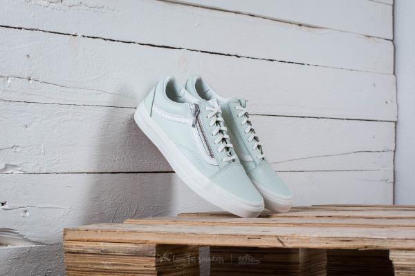 Vans Old Skool Zip (Leather) Zephyr Blue/ Blanc De Black