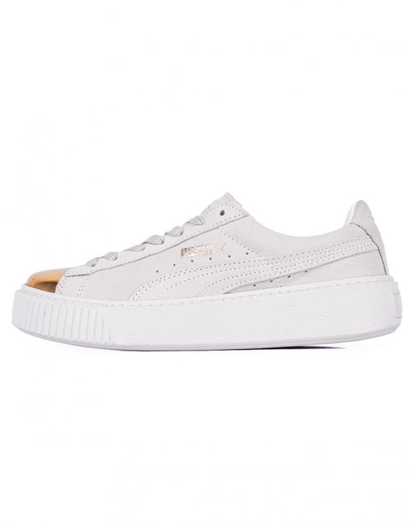 Puma Suede Platform Gold Gold - Star White - Puma White 36