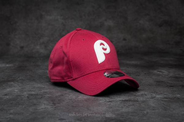 New Era 9Forty Flock Logo Philadelphia Phillies Cap Cardinal Red