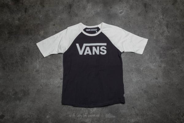 Vans W Timeless Half Short Sleeve Raglan Tee Phantom-White Sand