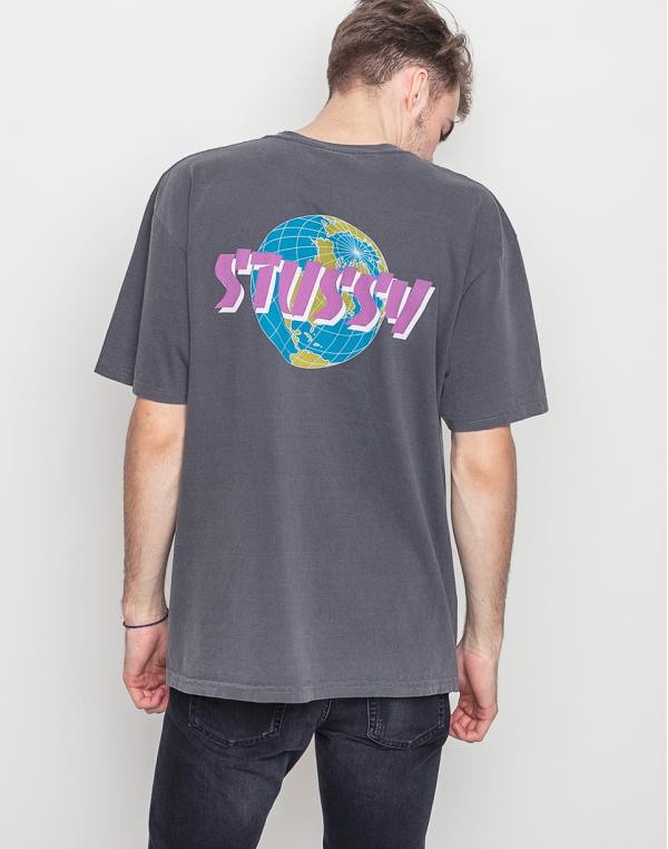 Logo tee Stussy Global Pigment Dyed Black