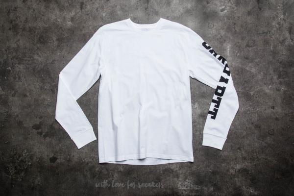 Carhartt WIP Long Sleeve College Left LT T-Shirt White/ Black