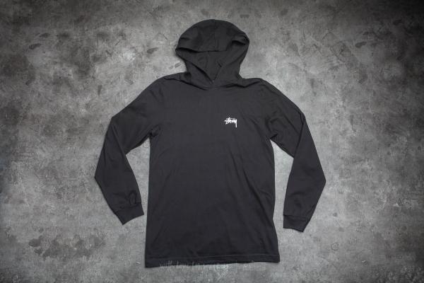 Stüssy Original Stock Long Sleeve Hood Tee Black