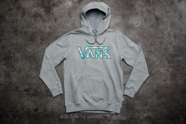 Vans Classic Pullover Hoodie Cement Heather-Baltic Decay Palm