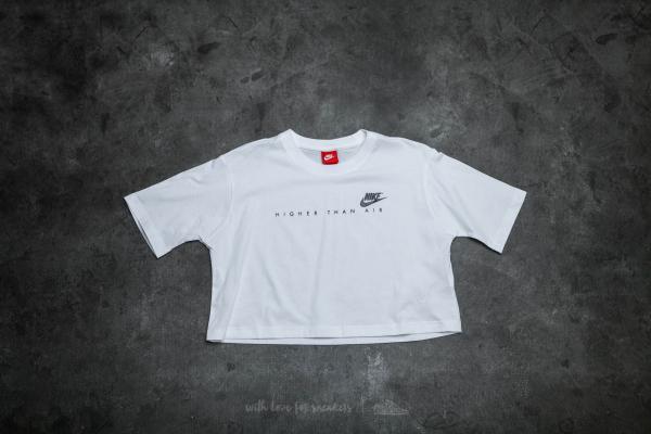 Nike W Sportswear "Higher Than Air" Cropped Tee White/ Black
