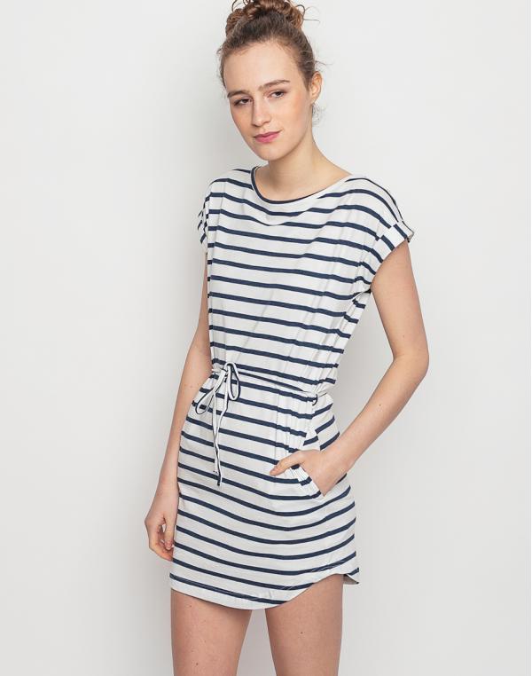 Šaty Wemoto Kano Stripe White - Navy Blue