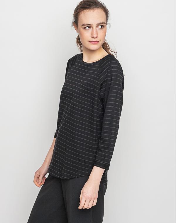 Triko Wemoto Shane Stripe Black - Black Melange