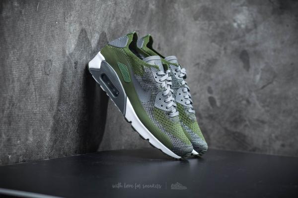 Nike Air Max 90 Ultra 2.0 Flyknit Rough Green/ Dark Grey-White