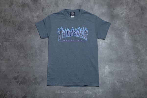 Thrasher Flame Logo T-Shirt Dark Heather