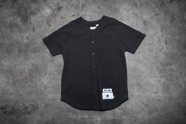 Undefeated Cahill Pique Baseball Jersey Black