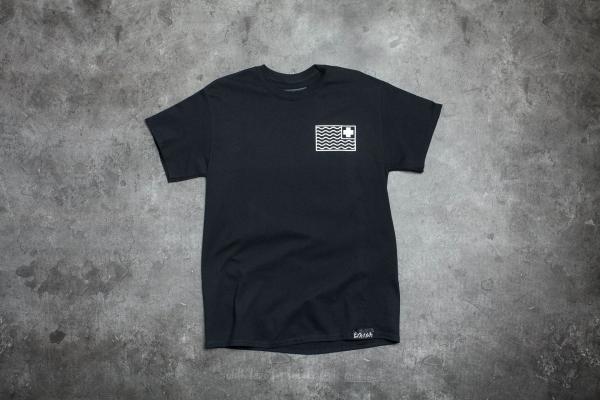 Pink Dolphin  Flag Tee Black