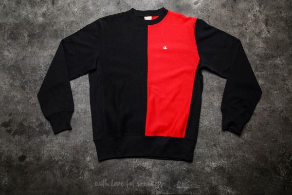Champion Reverse Weave Crewneck Sweatshirt Navy/ Red
