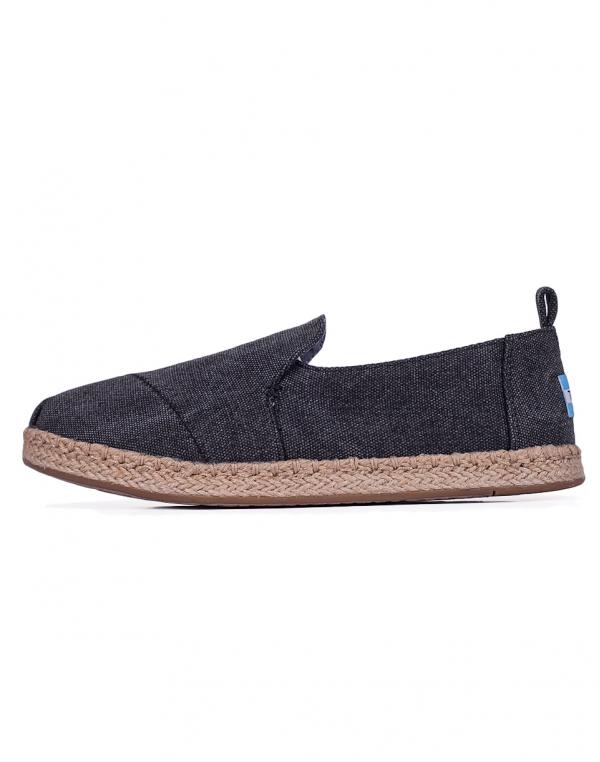 Toms Deconstructed Black Washed 37