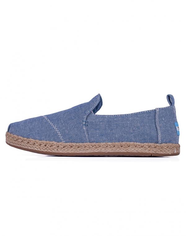 Toms Deconstructed Alpargata Blue Slub Chambray 37