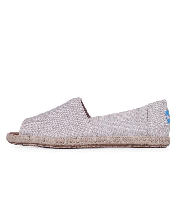 Espadrij Toms Open Toe Natural Yarn Dye