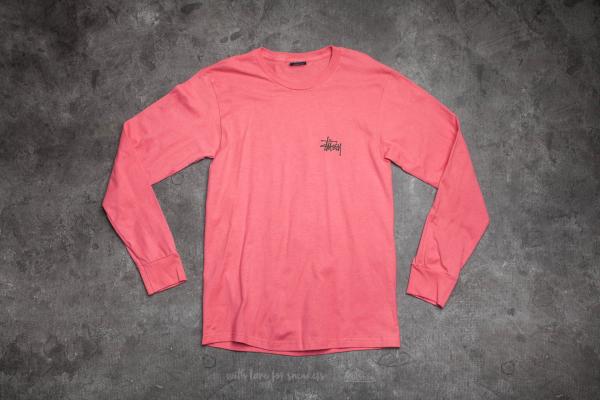 Stüssy Basic Long Sleeve Tee Dark Pink