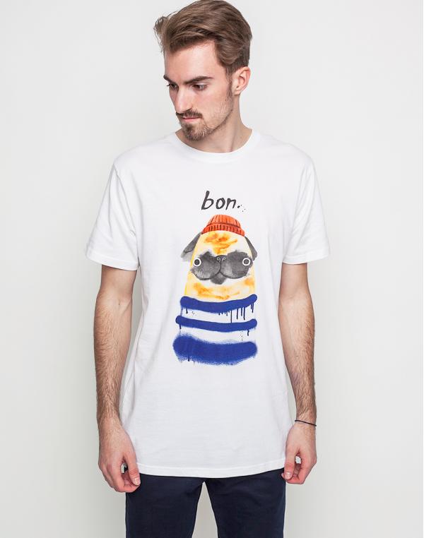 Triko Dedicated Bon Pug WHITE