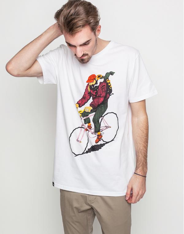 Triko Dedicated Gone Biking White