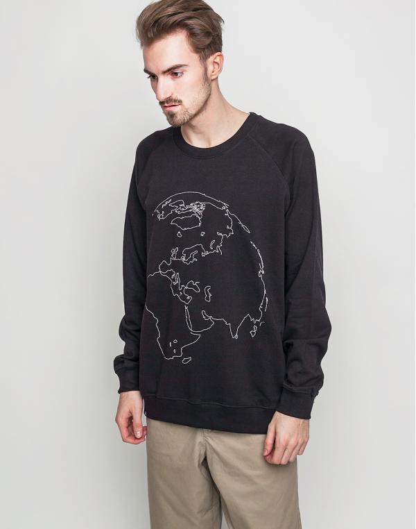 Mikina Dedicated Malmoe Earth Embroidery Black