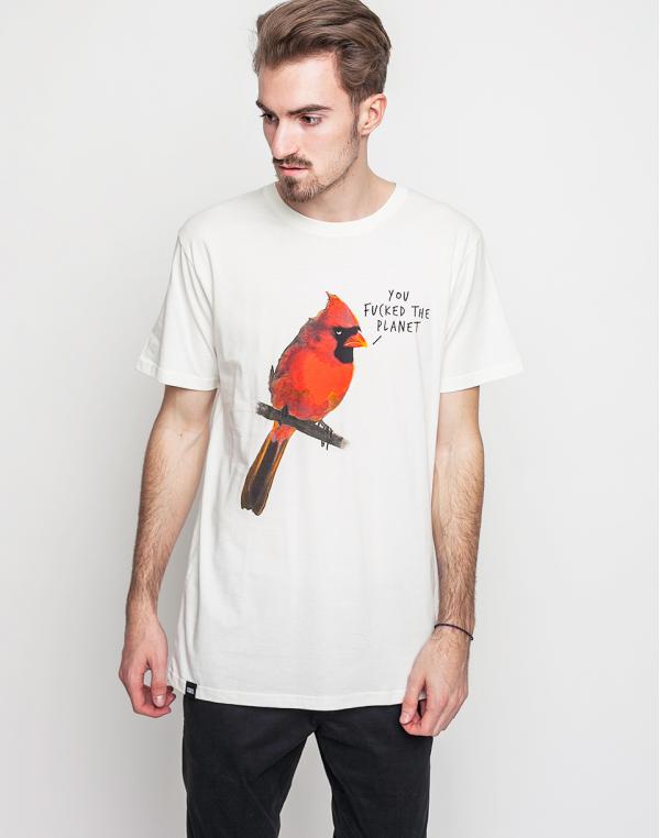 Triko Dedicated You Fucked The Planet Off-White