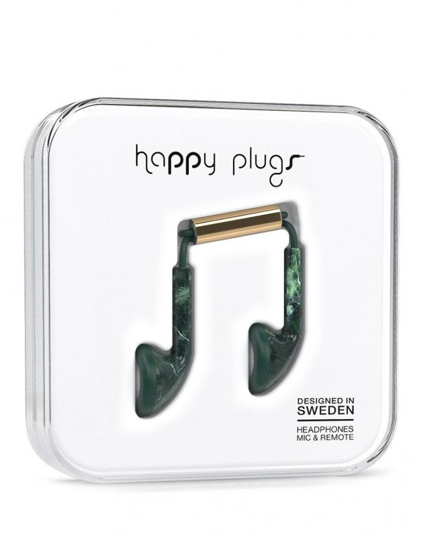 Happy Plugs Earbud Green Marble