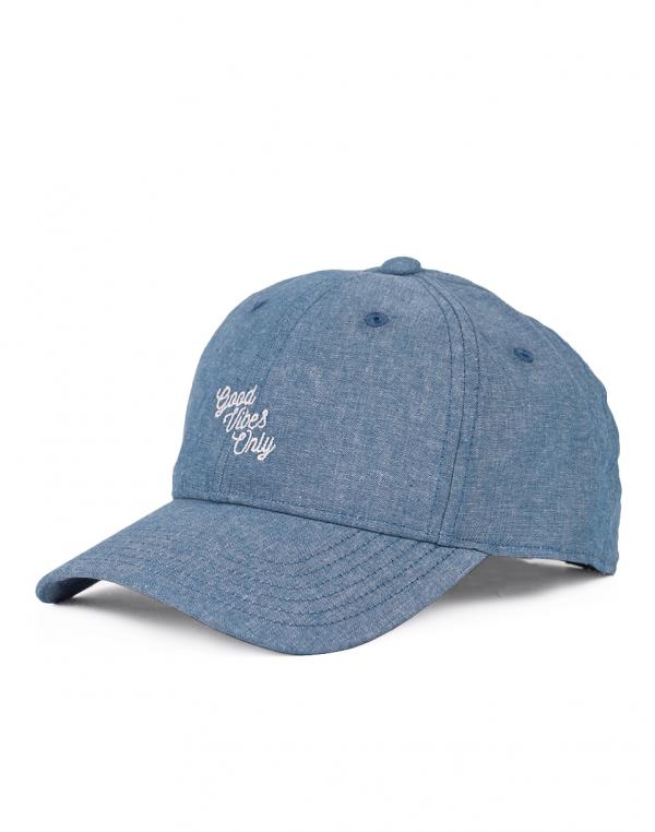 Dad cap Dedicated  Good Vibes Only Blue