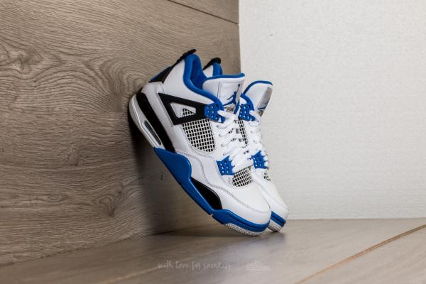 Air Jordan 4 Retro White/ Game Royal-Black