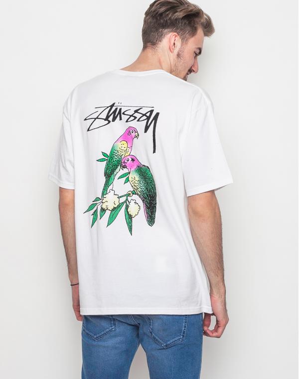 Logo tee Stussy Parrots White