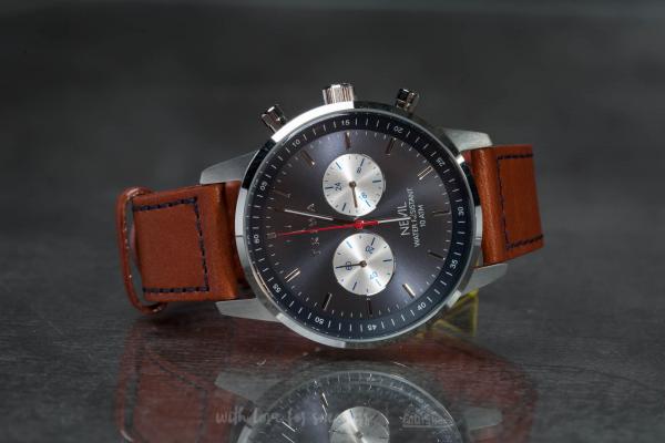 TRIWA Blue Steel Nevil 2.0 Brown Sewn Classic 3