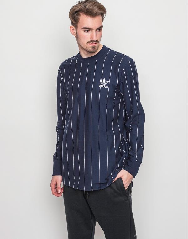 Logo tee Adidas Originals Pinstripes Legink / White
