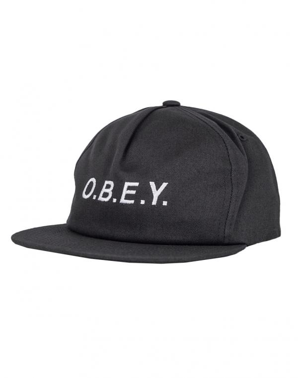 Kšiltovka Obey Contorted II Black