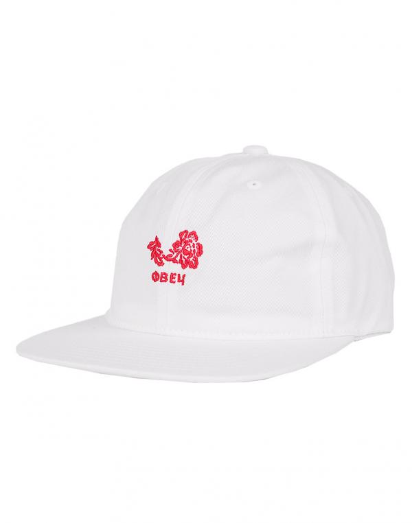 Kšiltovka Obey Flower White