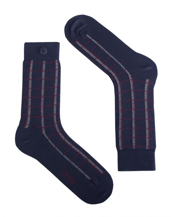 Ponožky Qnoop Grid Navy