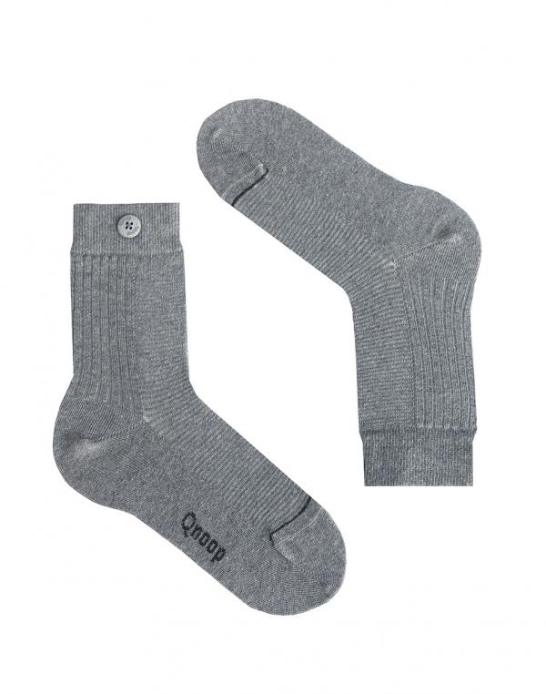 Qnoop Solid 2 Way Rib Grey 35-38