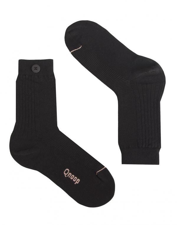Ponožky Qnoop Solid 2 Way Rib Black