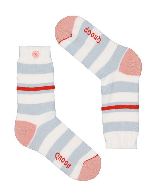 Ponožky Qnoop Wide Stripe Slim Pearl